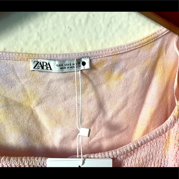 ZARA Tie Dye Crop Blouse - Picture 12 of 14